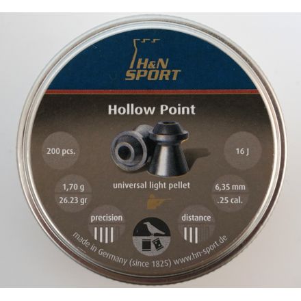 Пули H&N Hollow Point 6,35 мм, 1,70 грамм, 200 штук
