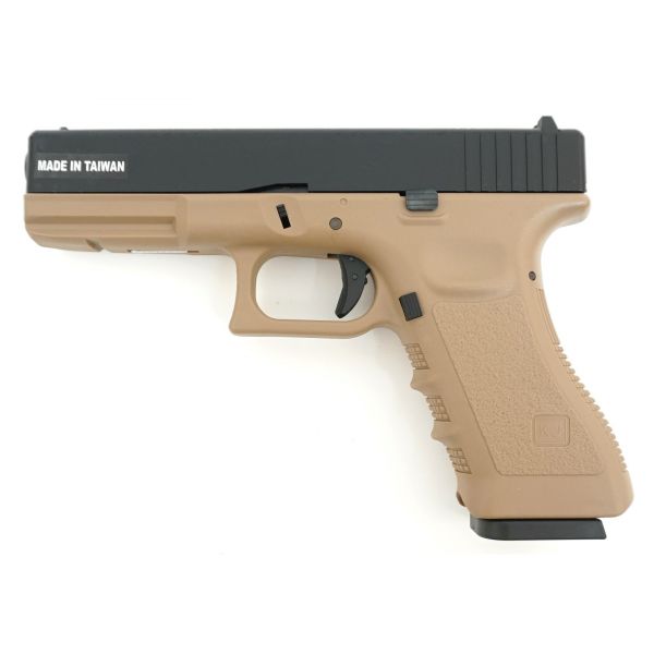Страйкбольный пистолет KJW Glock G17 CO₂ GBB Tan (KP-17.CO2-TAN)
